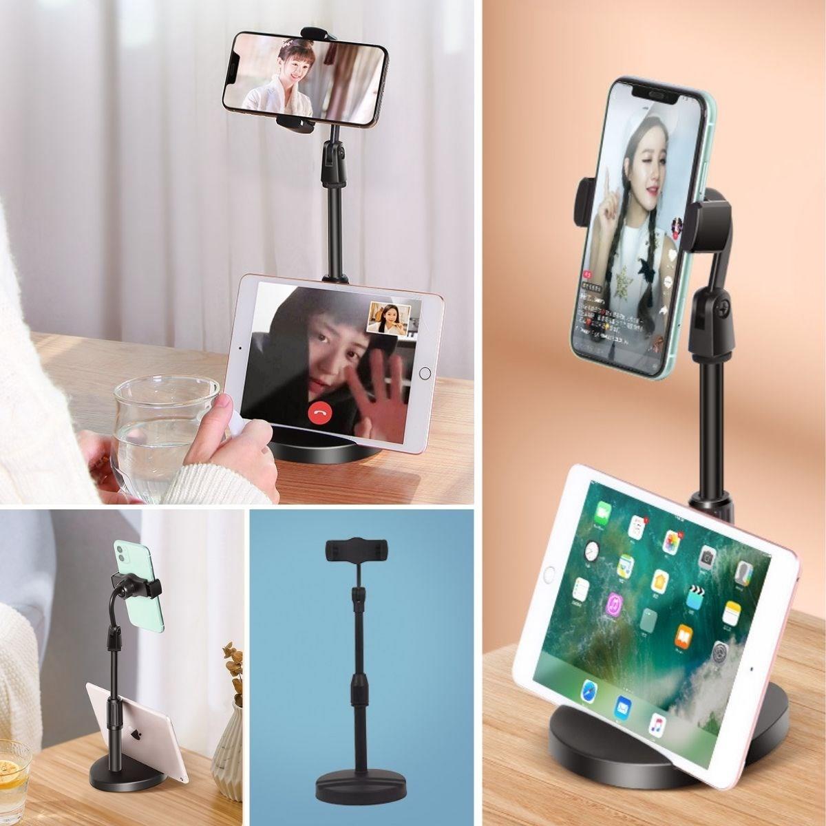 Masa Üstü Tablet ve Telefon Tutucu Plastik Aparat Siyah Telefon Standı (5271) Masa Üstü Tablet ve Telefon Tutucu Plastik Aparat Siyah Telefon Standı (5271)