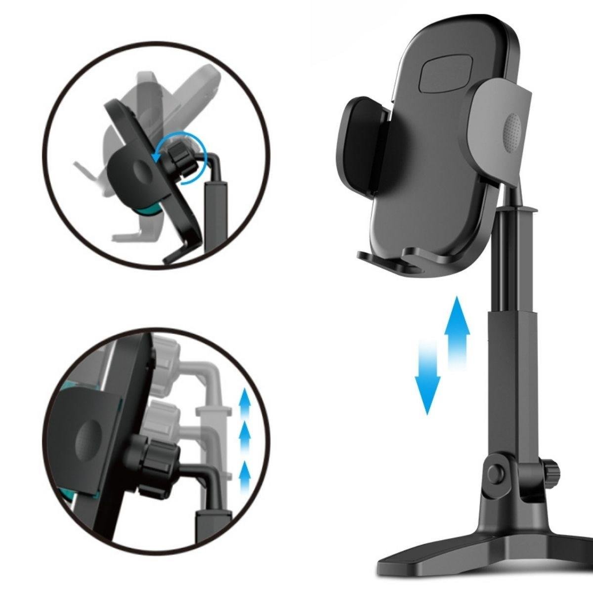 Masaüstü Telefon Standı 360 Derece Dönebilen Başlıklı Ayaklı Telefon Tripodu (5271) Masaüstü Telefon Standı 360 Derece Dönebilen Başlıklı Ayaklı Telefon Tripodu (5271)