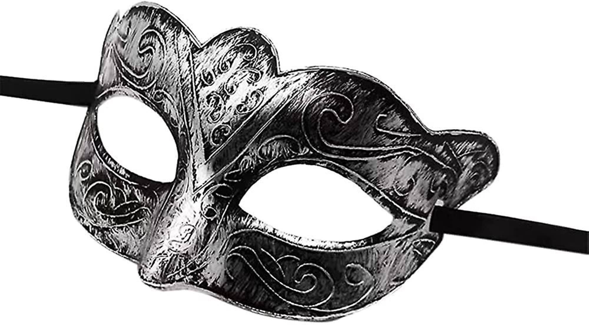 Maskeli Balo Antik Gri Gümüş Eskitilmiş Maske Balo Venedik (5271) Maskeli Balo Antik Gri Gümüş Eskitilmiş Maske Balo Venedik (5271)