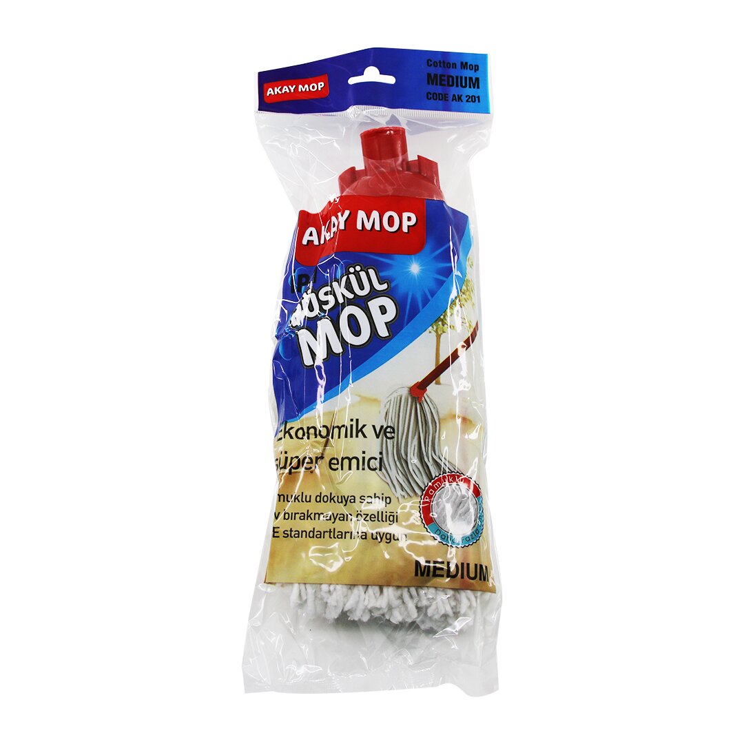 MEDIUM ÖRGÜLÜ İPLİ  PÜSKÜL PAMUK MOP (5271)