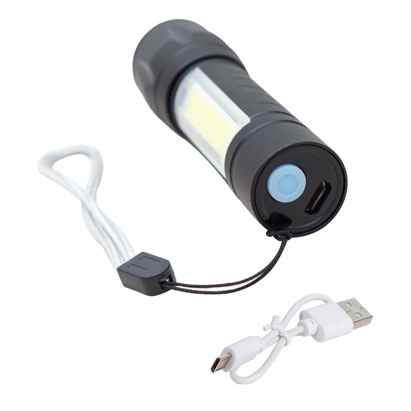 METAL FLASHLIGHT POWER LEDLİ ŞARJLI EL FENERİ (5271)