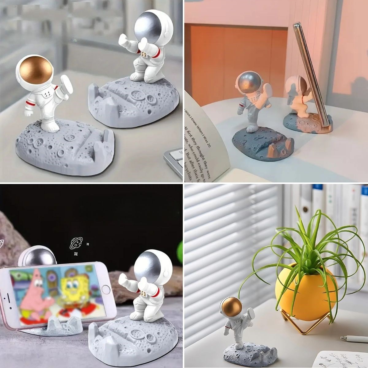 Mini Astronot Model Telefon ve Tablet Tutucu Standı (5271)