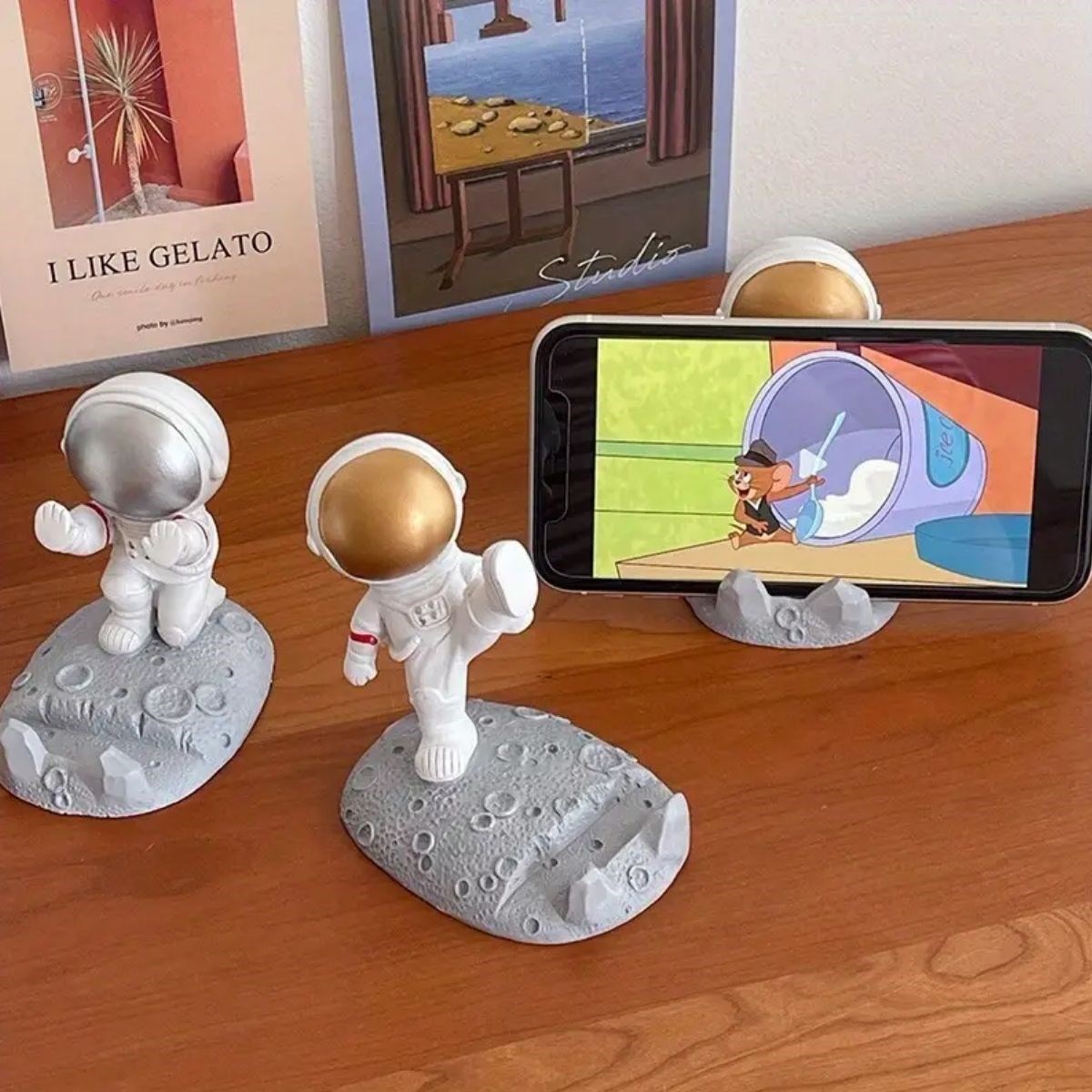 Mini Astronot Model Telefon ve Tablet Tutucu Standı (5271)