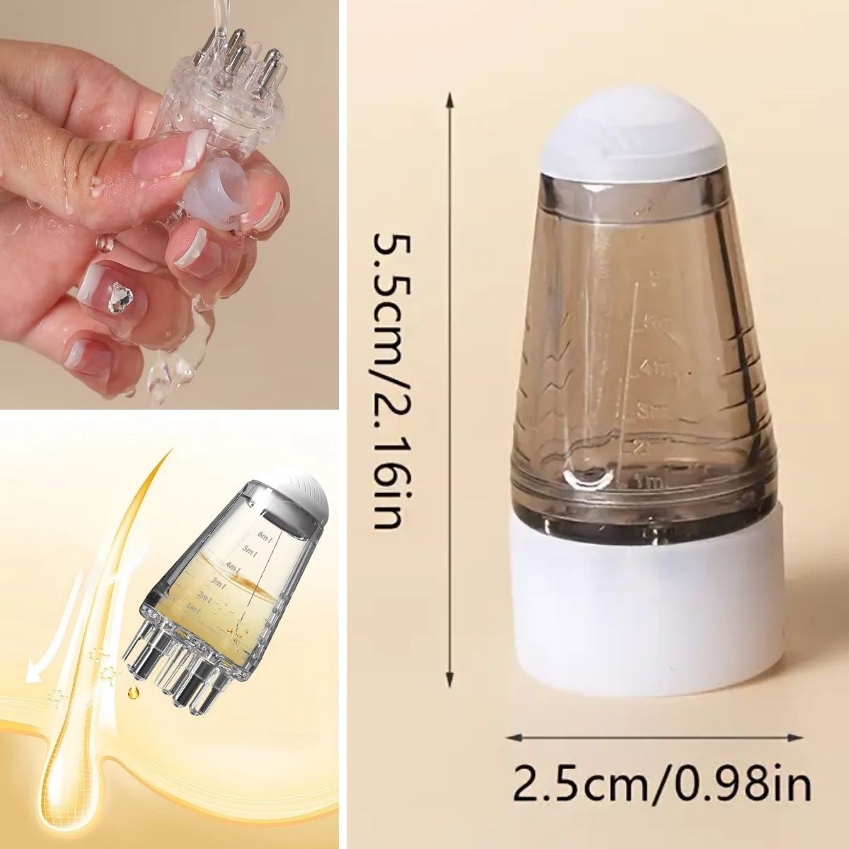 Mini Saç Derisi ve Cilt Bakım Serum Aplikatörü Saç Serum Şişesi (5271) Mini Saç Derisi ve Cilt Bakım Serum Aplikatörü Saç Serum Şişesi (5271)
