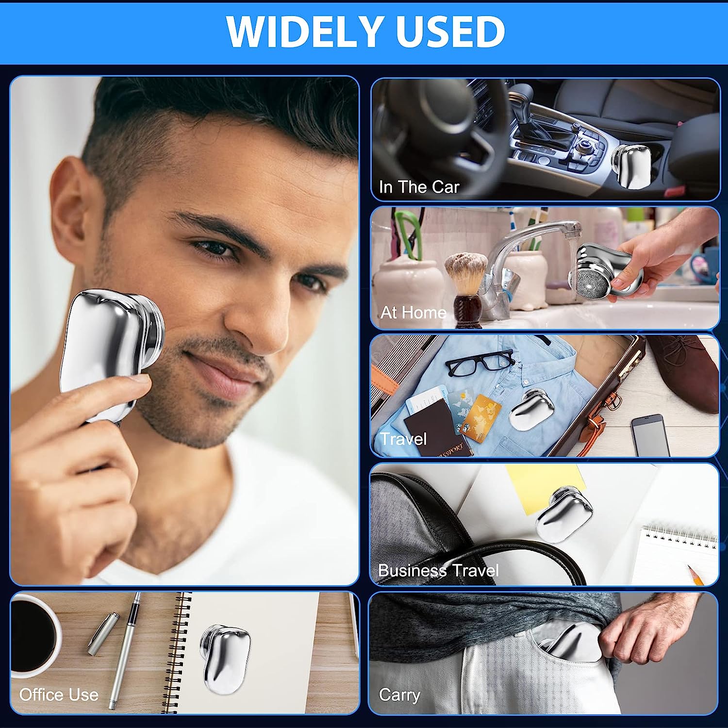 Mini Shaver Sıfır Sakal Taşınabilir Şarjlı Tıraş Makinesi IPX6 Korumalı  (5271)