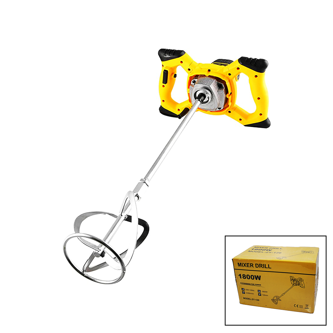 MIXER DRILL ZY-120 HARÇ - BOYA KARIŞTIRICI MİKSER MATKAP 120MM - 1800W (5271)