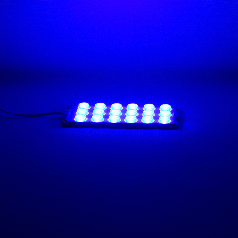 MODÜL LED 12V 6W MAVİ 18 LEDLİ YANIP SÖNEN 2Lİ PAKET 13960-2835 (FLAŞÖR) (5271)