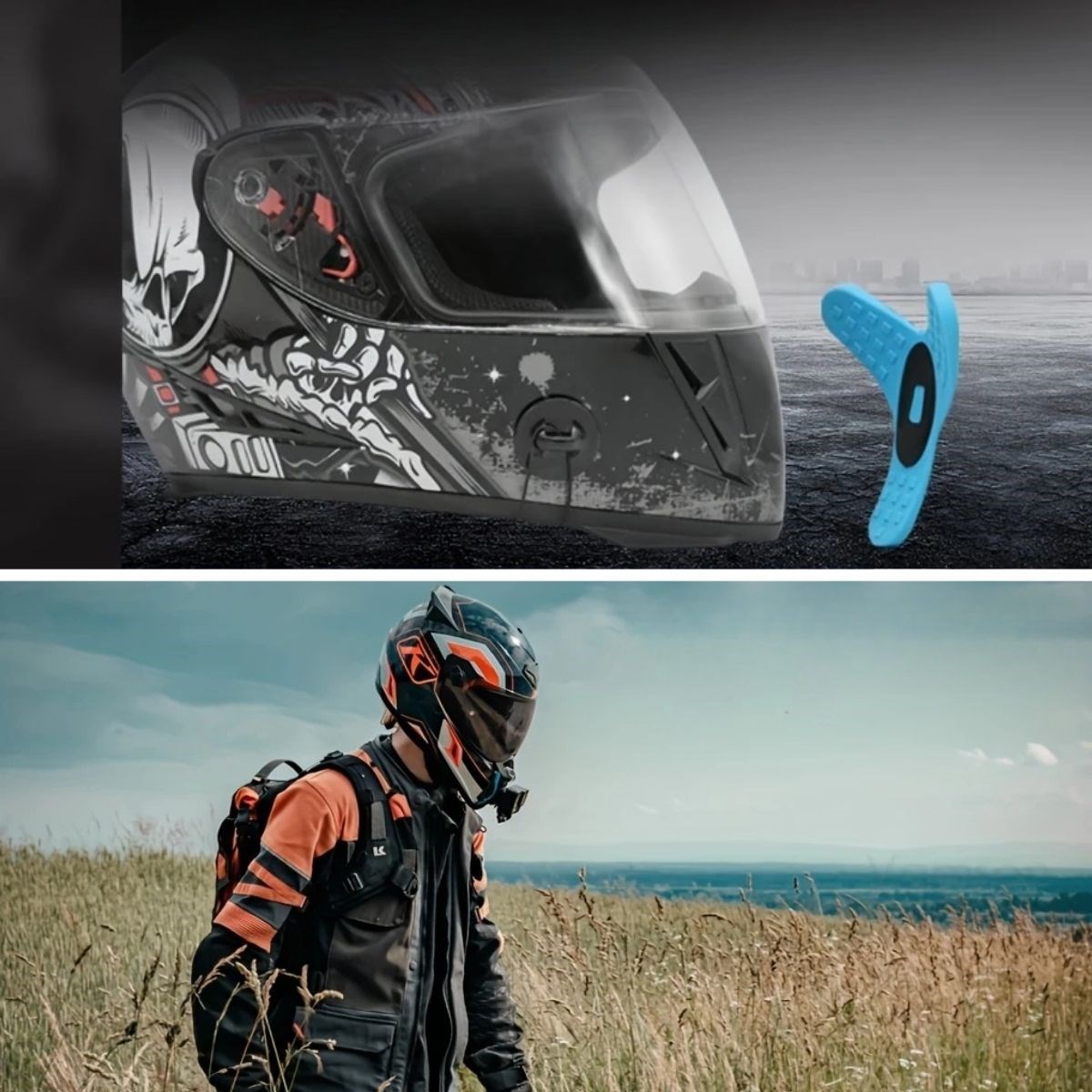 Motorsiklet Kask Önü Takılan Telefon Tutucu Aksiyon Kamerası Takılabilen Aparat (5271)