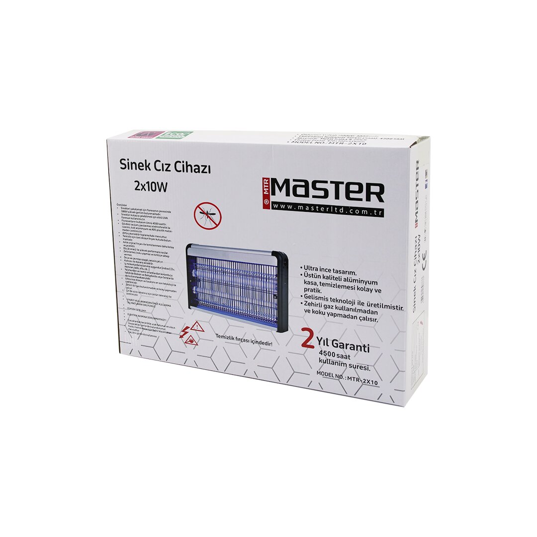 MTR-2X10 LXIK-210 POWER  UV - 20W  SİNEK ÖLDÜRÜCÜ CIZ CİHAZI MAKİNE  2X10W   LED 8W - 60M2 (5271)