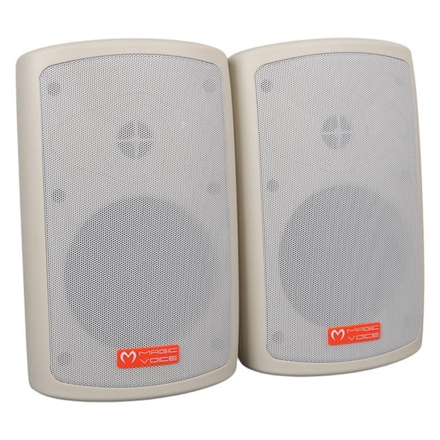 MV-36 11 CM 50 Watt Komütatörlü Hat Trafolu Krem Beyaz Sütun Hoparlör (2&apos;li Takım) (5271)