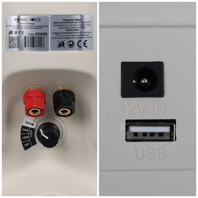 MV-36 11 CM 50 Watt Komütatörlü Hat Trafolu Krem Beyaz Sütun Hoparlör (2'li Takım) (5271) MV-36 11 CM 50 Watt Komütatörlü Hat Trafolu Krem Beyaz Sütun Hoparlör (2'li Takım) (5271)