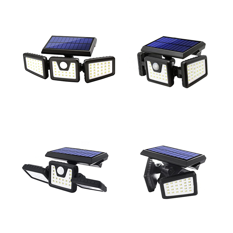 MX-W771A SENSÖRLÜ 3 MODLU 74 LEDLİ SOLAR AYDINLATMALI DUVAR LAMBASI (5271)