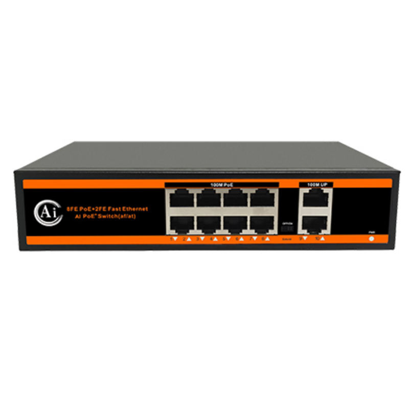 ND1P802ALF-8*10/100M BIT PORTS 2*10/100M UPLINK PORT WATCHDOG POE SWITCH (5271)