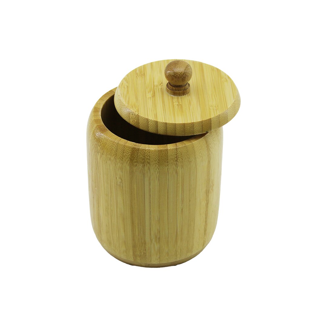 NO-10 AHŞAP - BAMBU ŞEKERLİK KAPAKLI ÇAP: 9CM DERİNLİK: 10.5CM (5271)