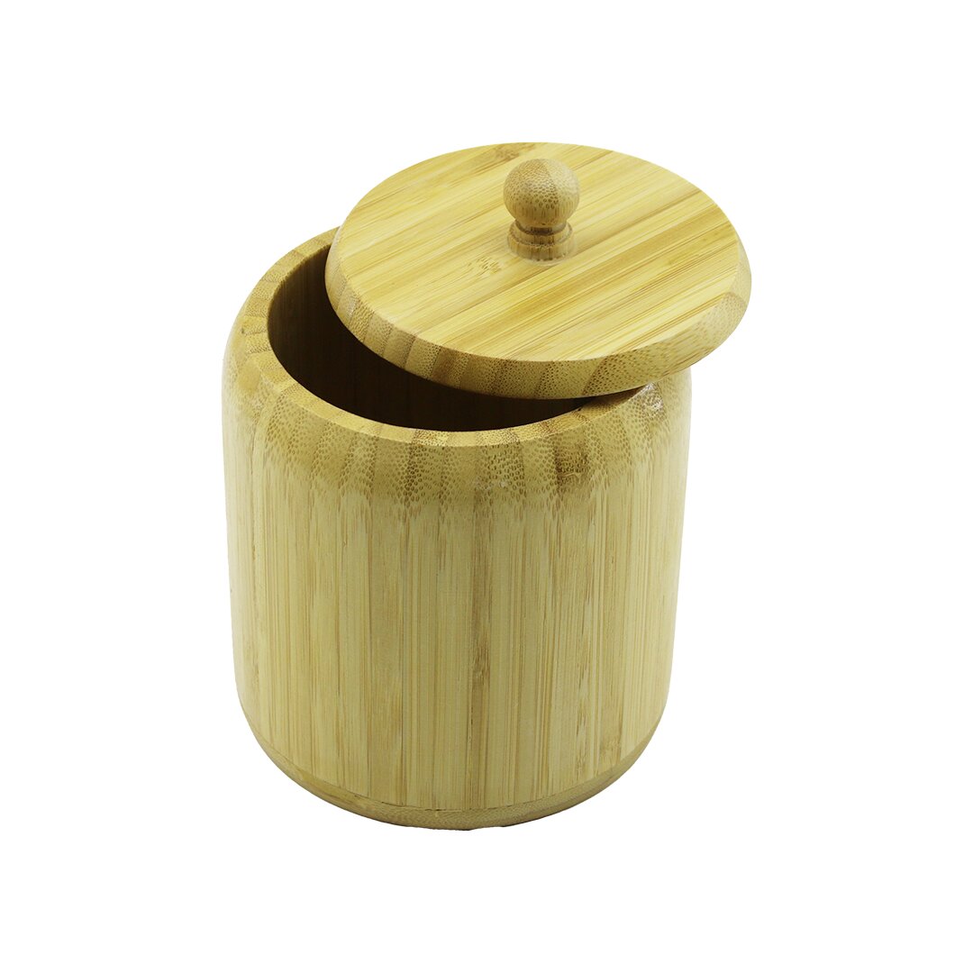 NO-12 AHŞAP - BAMBU ŞEKERLİK KAPAKLI ÇAP: 11.3CM DERİNLİK: 11CM (5271)