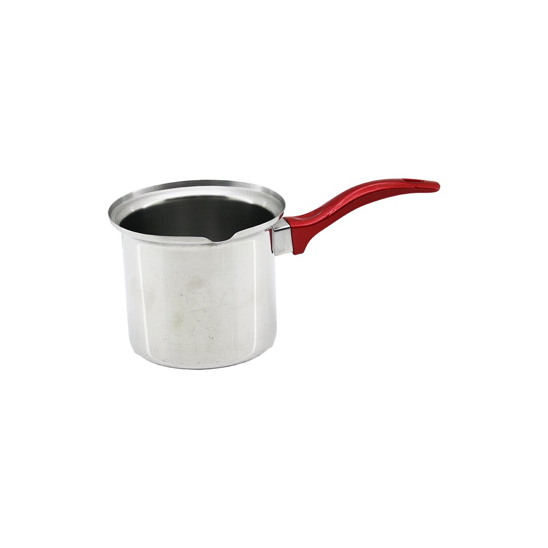 NO-4  ÇELİK CEZVE  KIRMIZI KULP (5271)