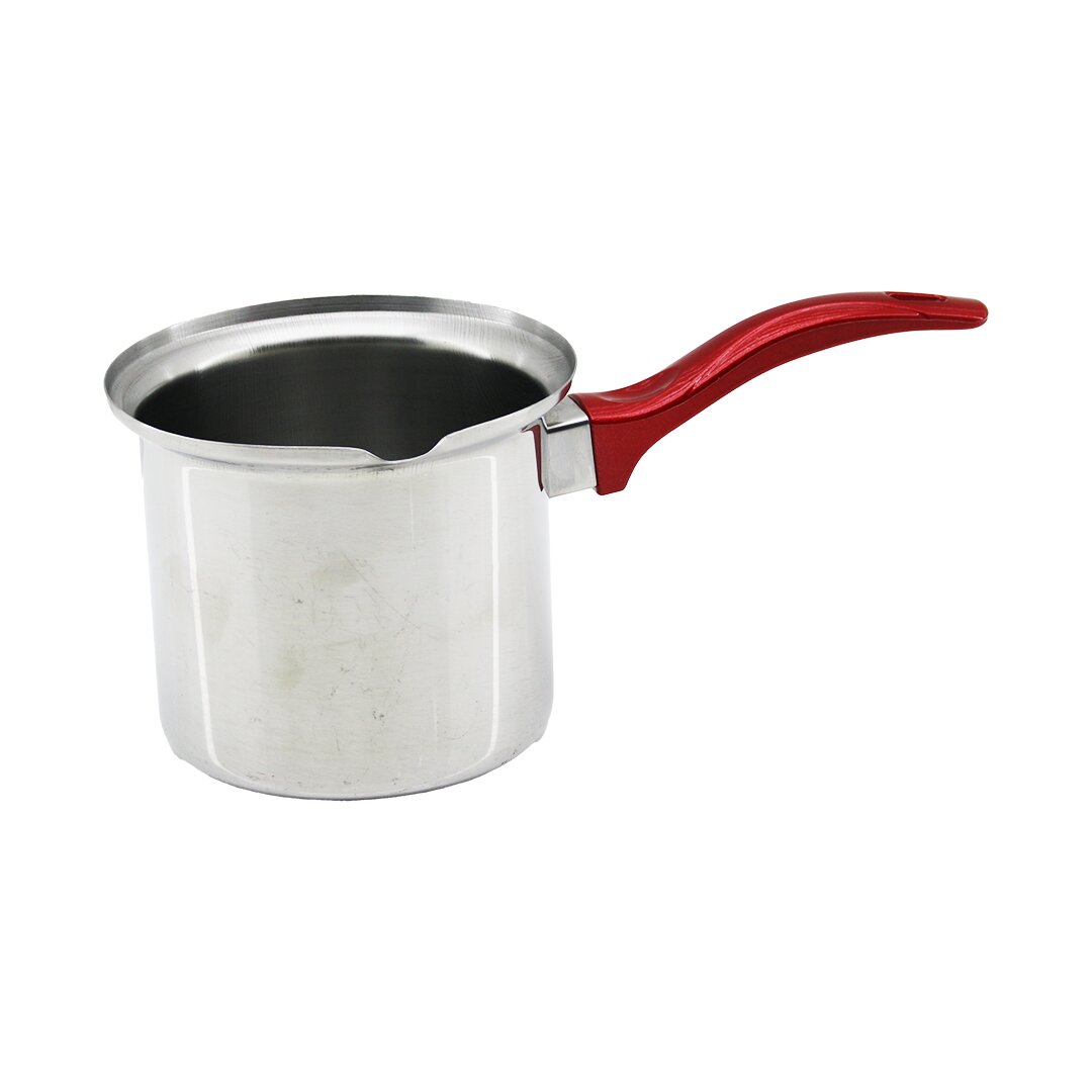 NO-6  ÇELİK CEZVE  KIRMIZI KULP (5271)