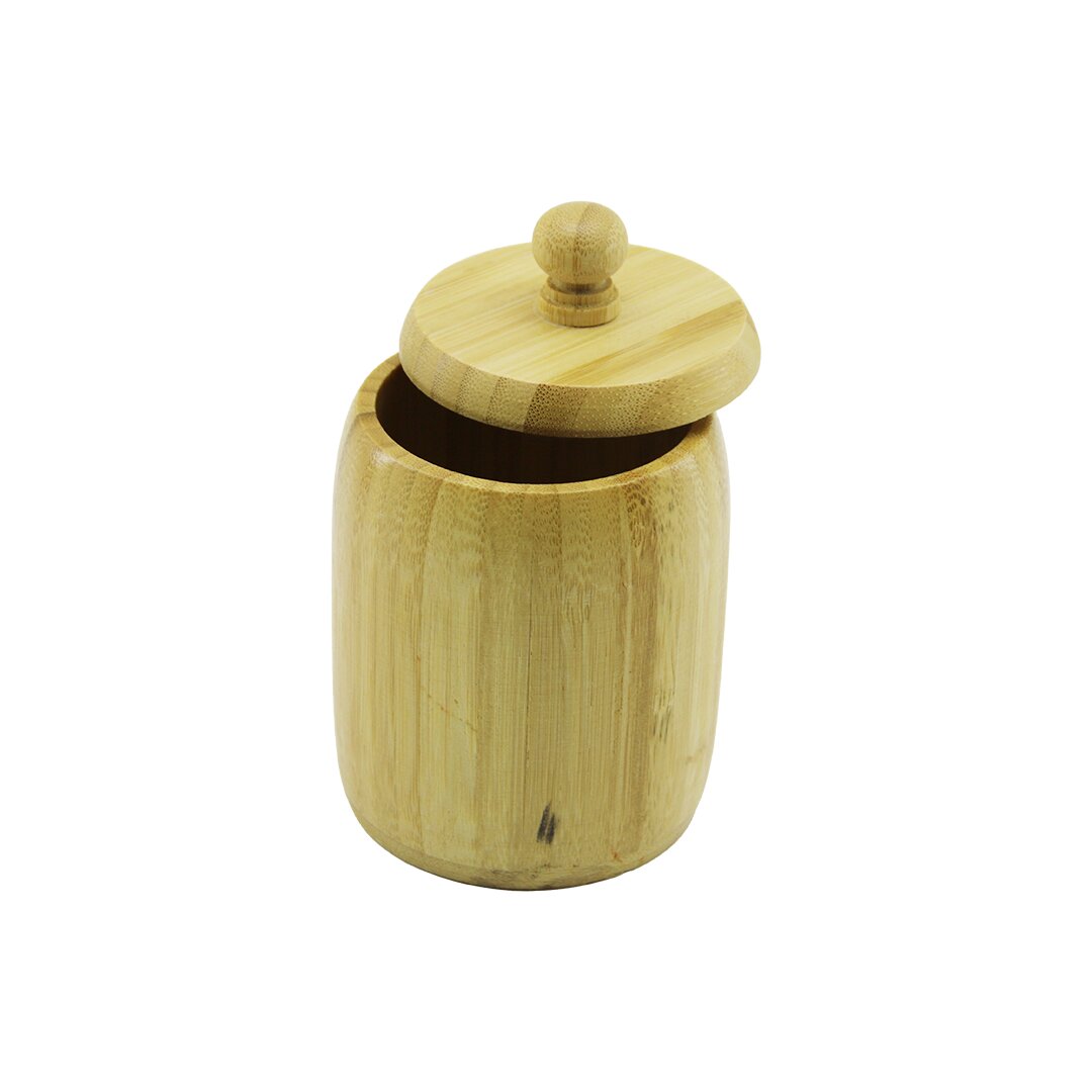 NO-8 AHŞAP - BAMBU ŞEKERLİK KAPAKLI ÇAP: 7.5CM DERİNLİK: 8.5CM (5271)