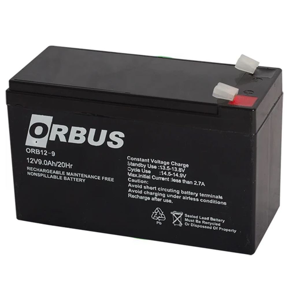 ORBUS 12 VOLT - 9 AMPER AKÜ (150 X 65 X 90 MM) (5271)