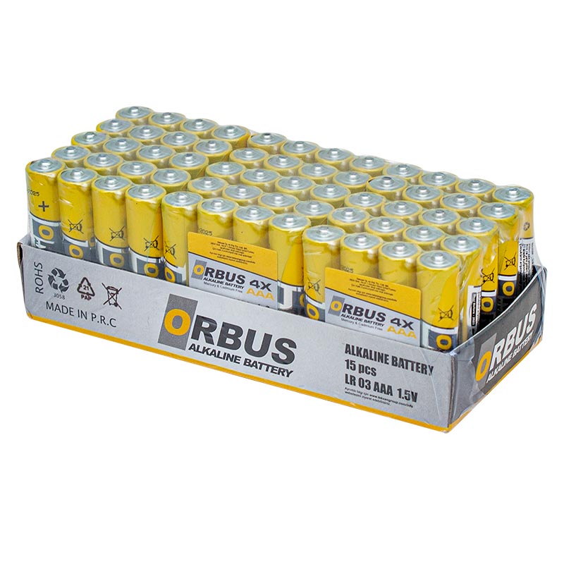 ORBUS AAA ALKALİN İNCE KALEM PİL 60LI PAKET ORB-LR03 (5271)