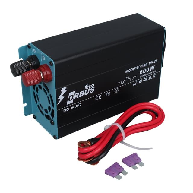 Orbus ORB600M DC 12V - 220V AC 600W/1200W Modified Sinus Sine Wave Inverter (5271) Orbus ORB600M DC 12V - 220V AC 600W/1200W Modified Sinus Sine Wave Inverter (5271)