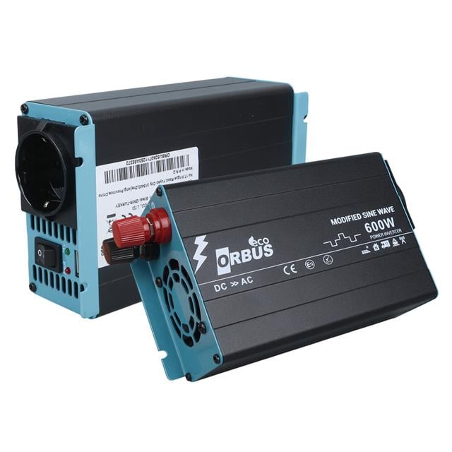 Orbus ORB600M DC 12V - 220V AC 600W/1200W Modified Sinus Sine Wave Inverter (5271) Orbus ORB600M DC 12V - 220V AC 600W/1200W Modified Sinus Sine Wave Inverter (5271)