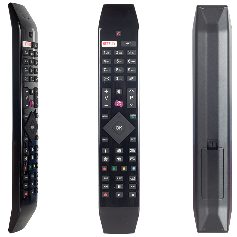 ORİJİNAL KL VESTEL NETFLIX-MOR TUŞLU YENİ ÜSTÜ CAMLI-HITACHI RC 49141 LED TV KUMANDA ORJİNAL (5271)