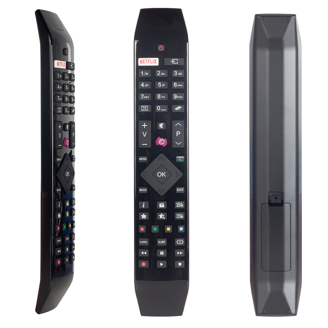 ORİJİNAL KL VESTEL NETFLIX-MOR TUŞLU YENİ ÜSTÜ CAMLI-HITACHI RC 49141 LED TV KUMANDA ORJİNAL (5271)