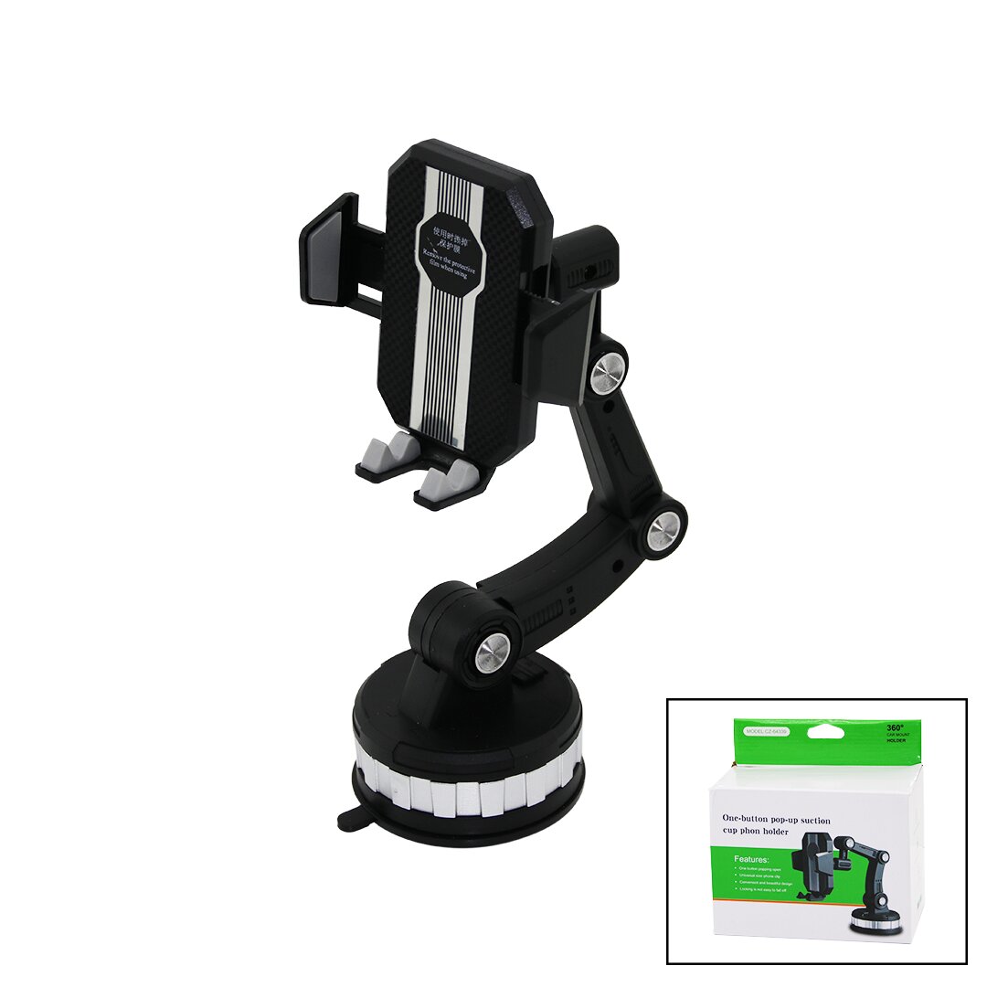 OTO- ARAÇ TELEFON- BARDAK TUTUCU VANTUZAKROBAT- 3 EKLEMLİ AYAR - 360° (5271)