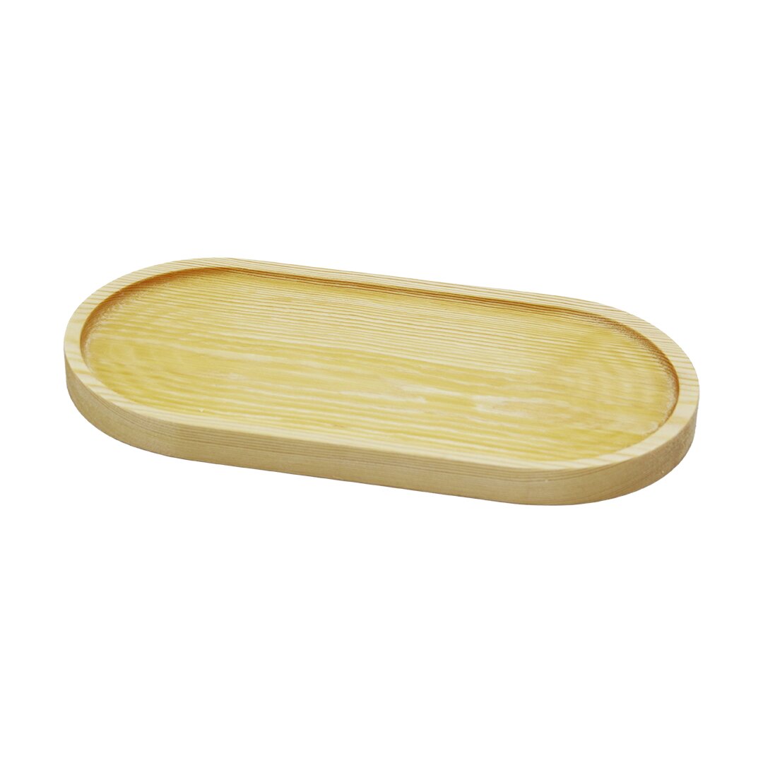 OVAL   AÇIK RENK=SADE  AHŞAP YAĞDANLIK ALTLIK  25X12.5CM (5271)