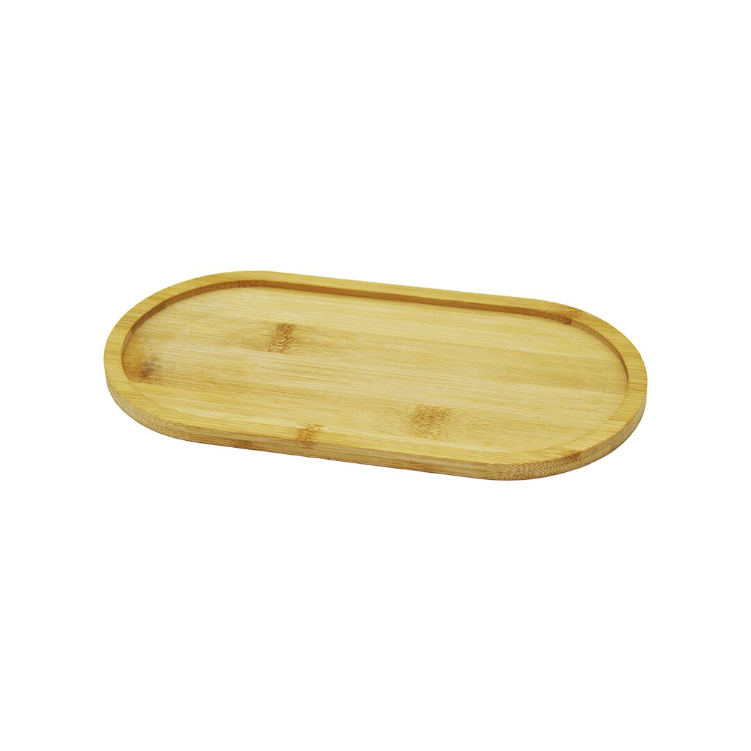OVAL AHŞAP BAMBU YAĞDANLIK ALTLIK 12X23CM (5271)