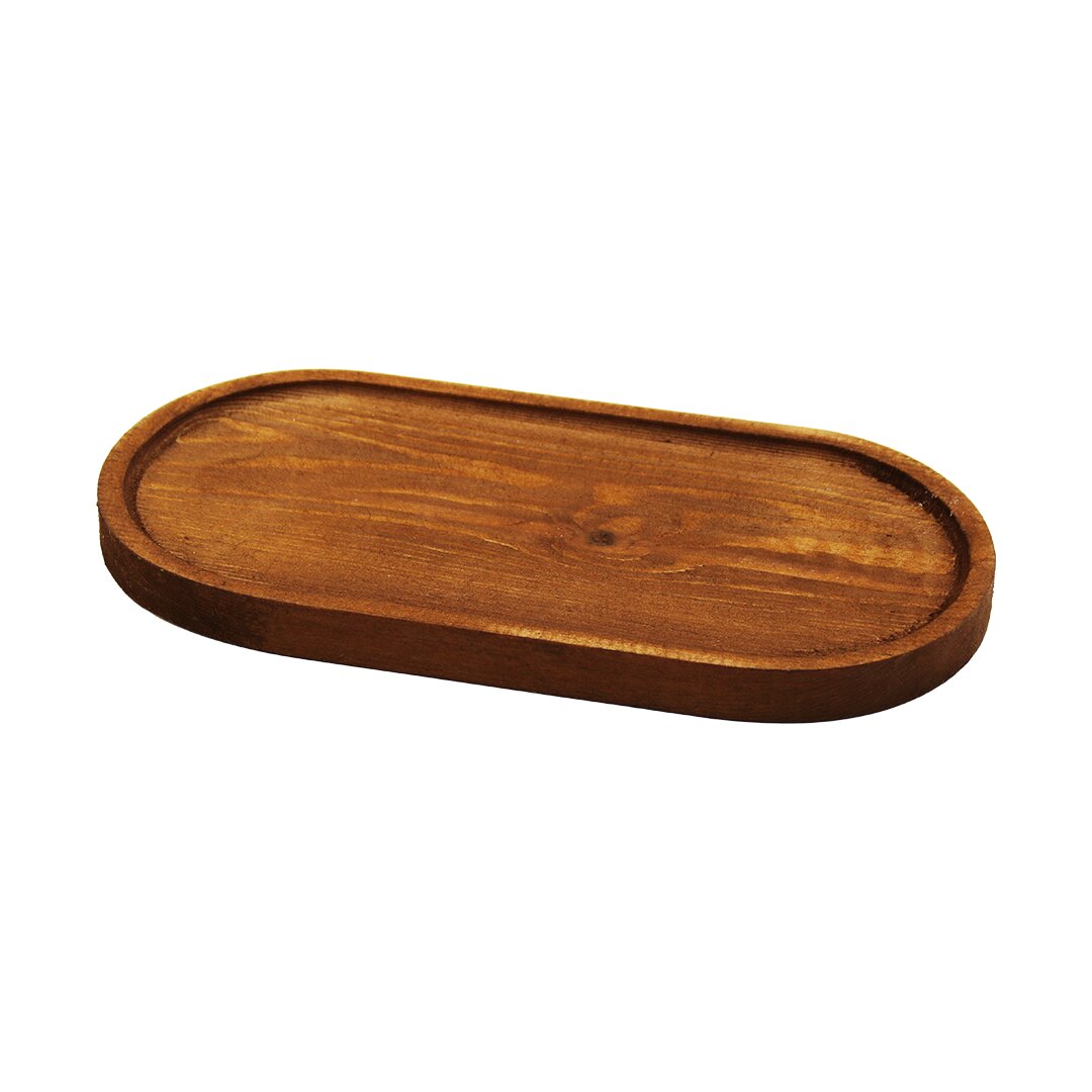 OVAL   KOYU RENK=KAHVERENGİ  AHŞAP YAĞDANLIK ALTLIK  25X12.5CM (5271)