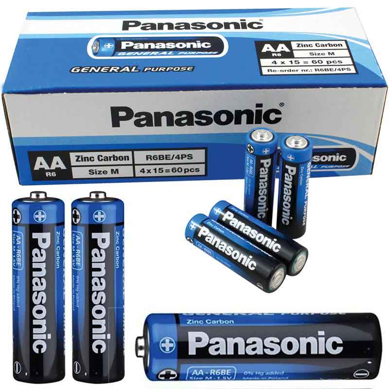 PANASONIC MANGANEZ AA KALEM PİL 60LI PAKET FİAT (R6BE/4PS) (5271)