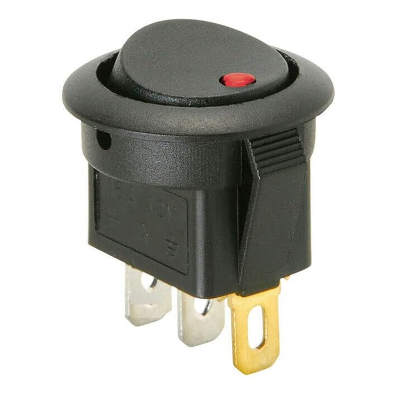 PANO TİP YUVARLAK IŞIKLI ANAHTAR ON-OFF 12VOLT KIRMIZI (IC-132E) (5271)