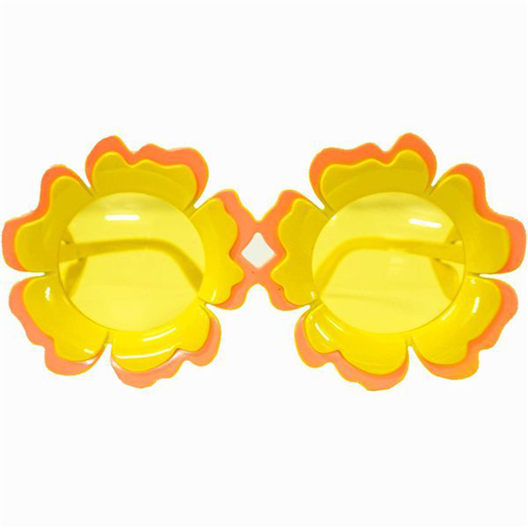 Papatya Şekilli Turuncu Sarı Renkli Hawaii Konsept Parti Gözlüğü 15x7 cm (5271)