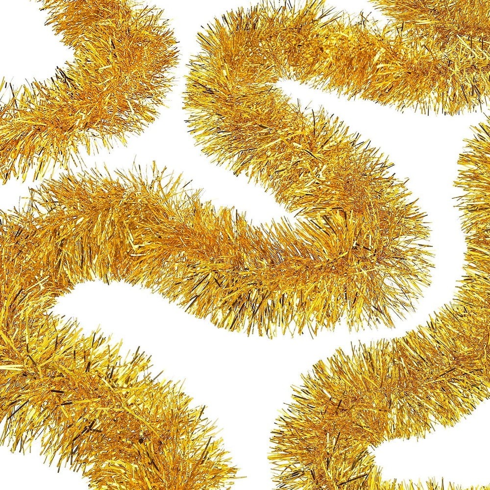 Parti İçin Mega Kalın Sim Süs 2 Metre Uzunluk 10 cm Genişlik Altın İthal (5271)