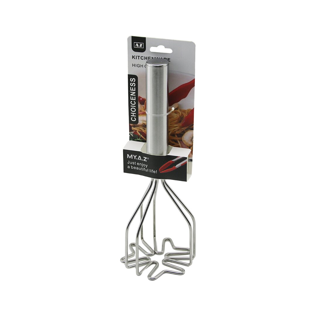 PASLANMAZ ÇELİK  PATATES EZİCİ  KALP ŞEKİL   METAL SAPLI   25.5CM (5271)