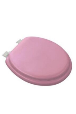 PEMBE YUMUŞAK KLOZET KAPAK BÜYÜK PUF 42x41 cm (5271)