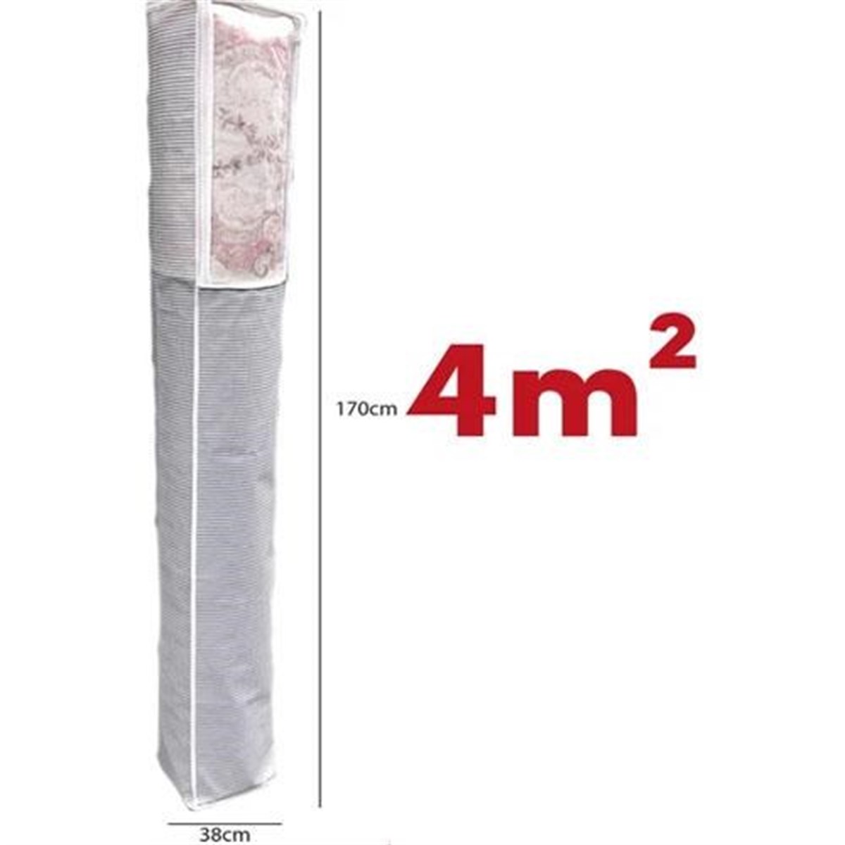 Pencereli Halı Hurcu Toz geçirmez Sağlam Dayanıklı Hurç Organizer 6m² (5271)