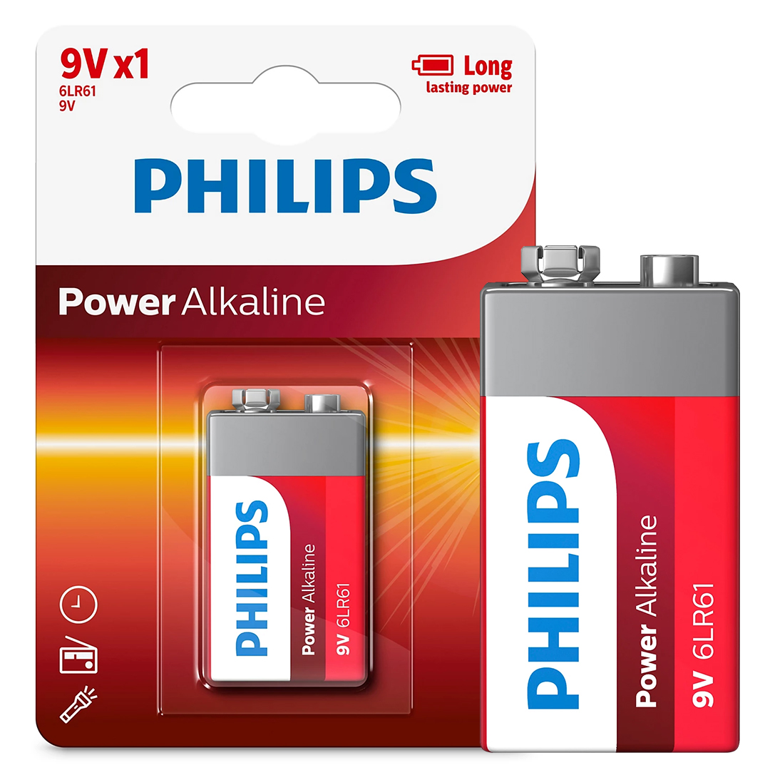 PHILIPS 6LR61-P1B 9 VOLT POWER ALKALİN PİL (TEKLİ) (5271)