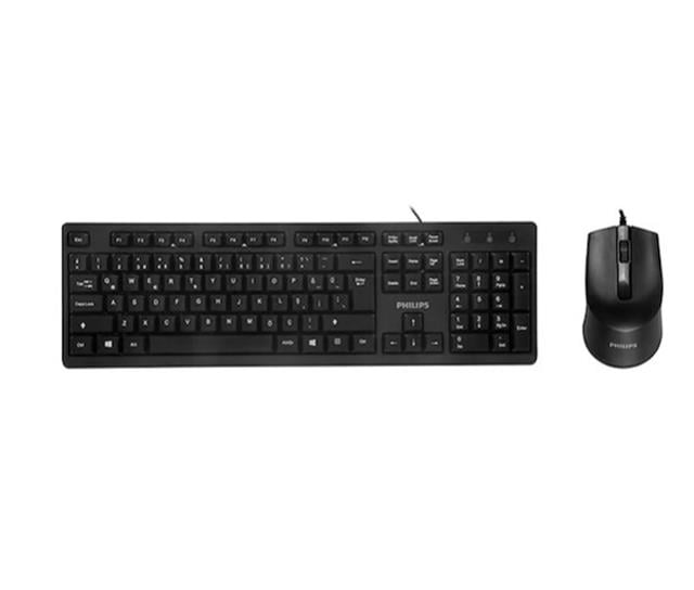 Philips SPT6234B USB 1.2 Metre Kablolu Ofis Tipi Siyah Numpadli Türkçe Q Klavye Mouse Seti (5271)