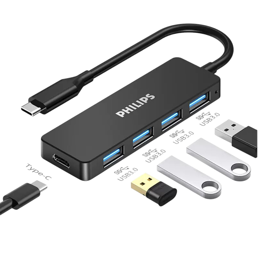 PHILIPS SWR1603G/93-0.2 TYPE-C TO 4XUSB 3.0 ÇOKLAYICI 20CM KABLOLU (5271)