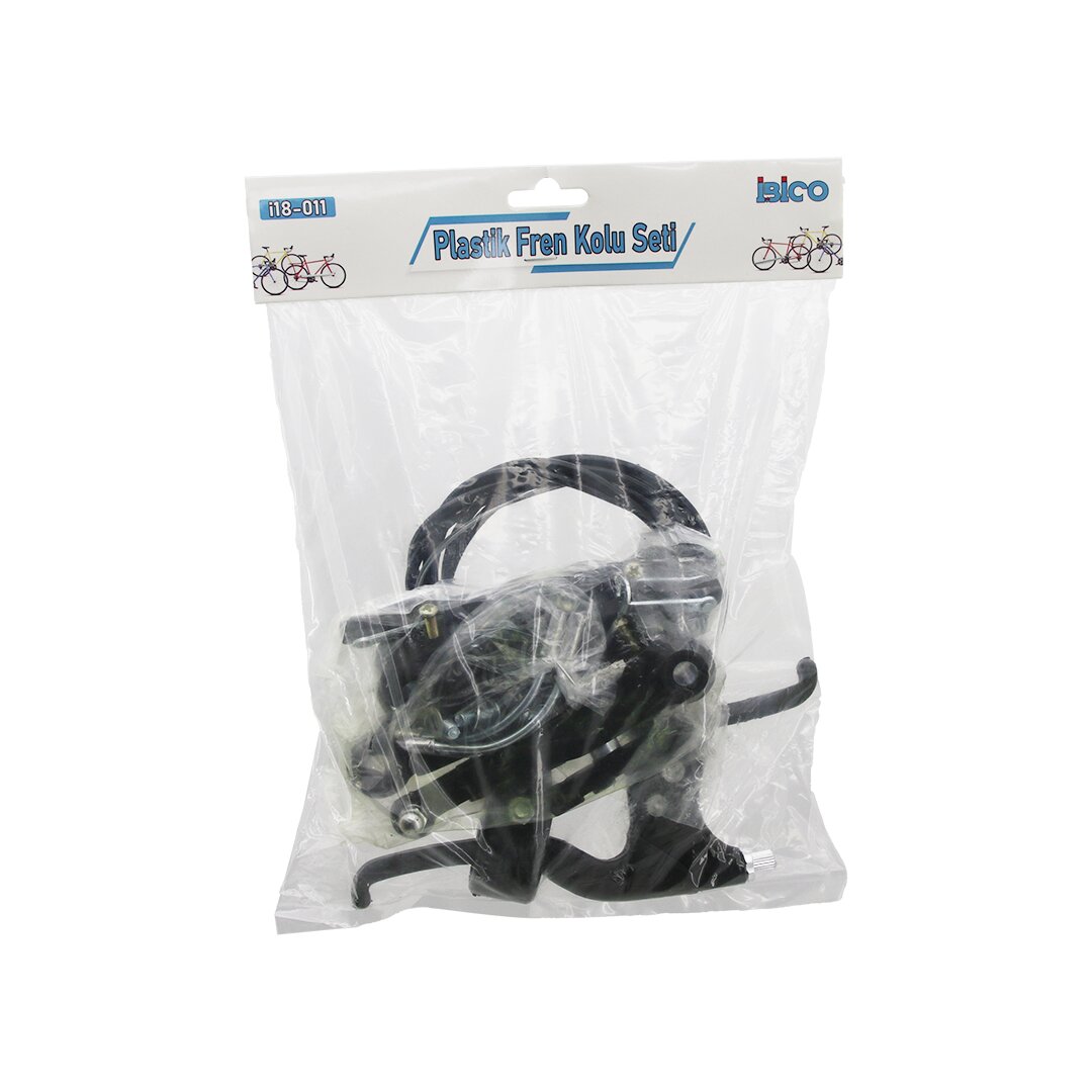 PLASTİK BİSİKLET FREN TAKIMI SET 2PCS FREN KOLU - 1PCS FREN TELİ  - 4PCS FREN MEKANİZMA - PABUÇ (5271)