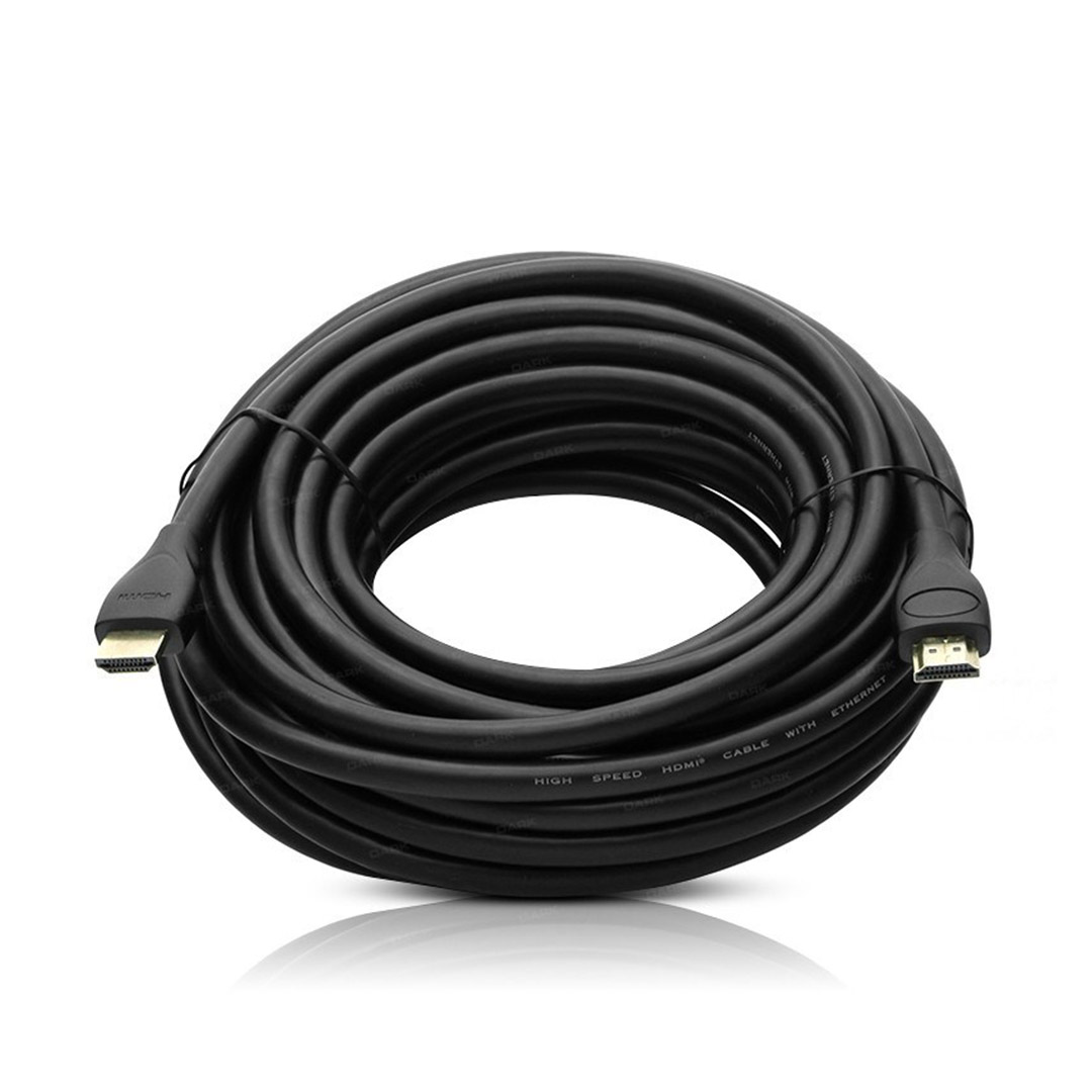 PLASTİK DÜZ SİYAH 10 METRE GOLD POŞETLİ HDMI KABLO (5271)