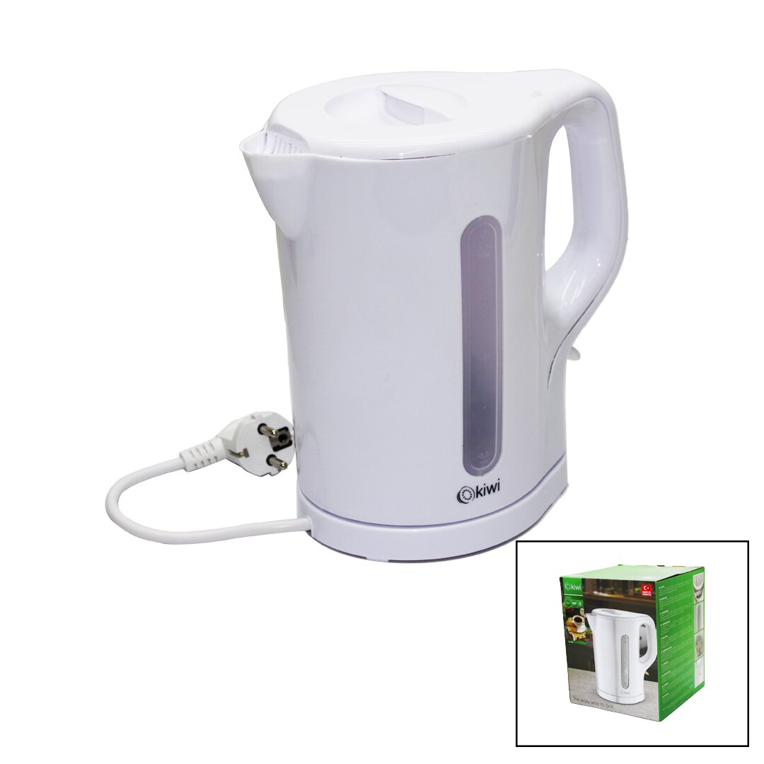 PLASTİK  KETTLE SU ISITICISI  BEYAZ  1.7LT  2000W OTOMATİK KAPANMA - 360° GÖVDE - KABLO SAKLAMA KK-3304 (5271)