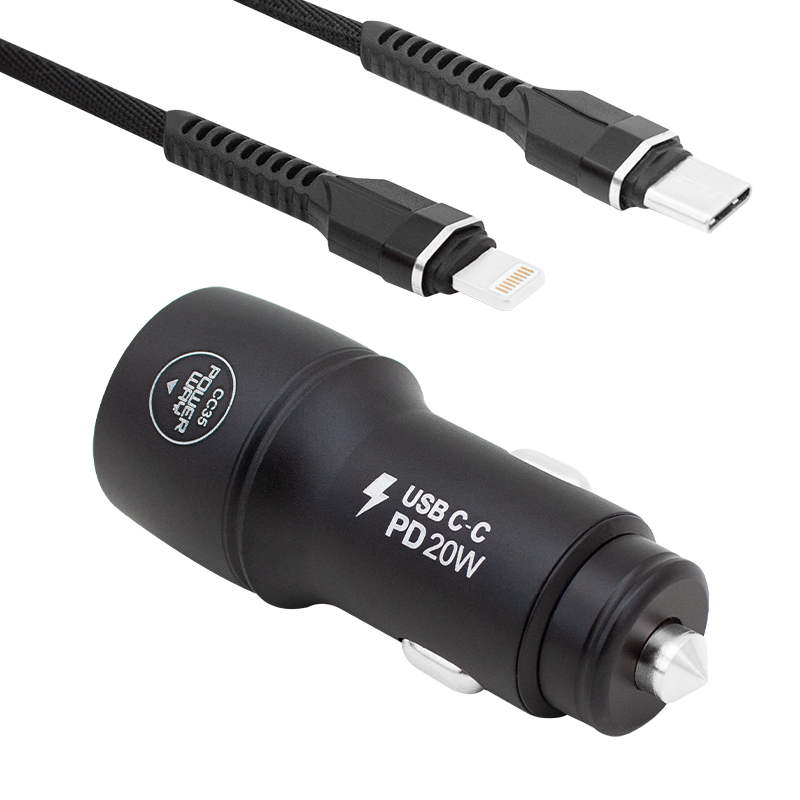 YENİ NESİL USB-C (IPHONE TO TYPE-C) ARAÇ ŞARJ SETİ (PD18W) (5271)