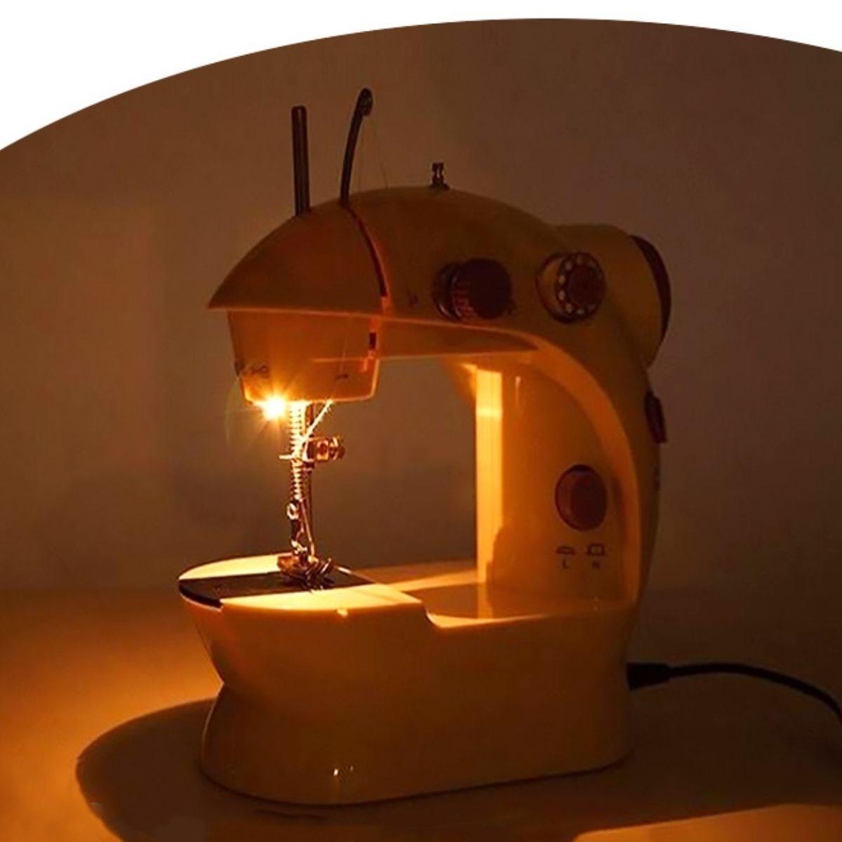 Pratik Taşınabilir Elektrikli veya Pilli Seyahat Tipi Hız Ayarlı Kademeli Dikiş Makinesi (5271)