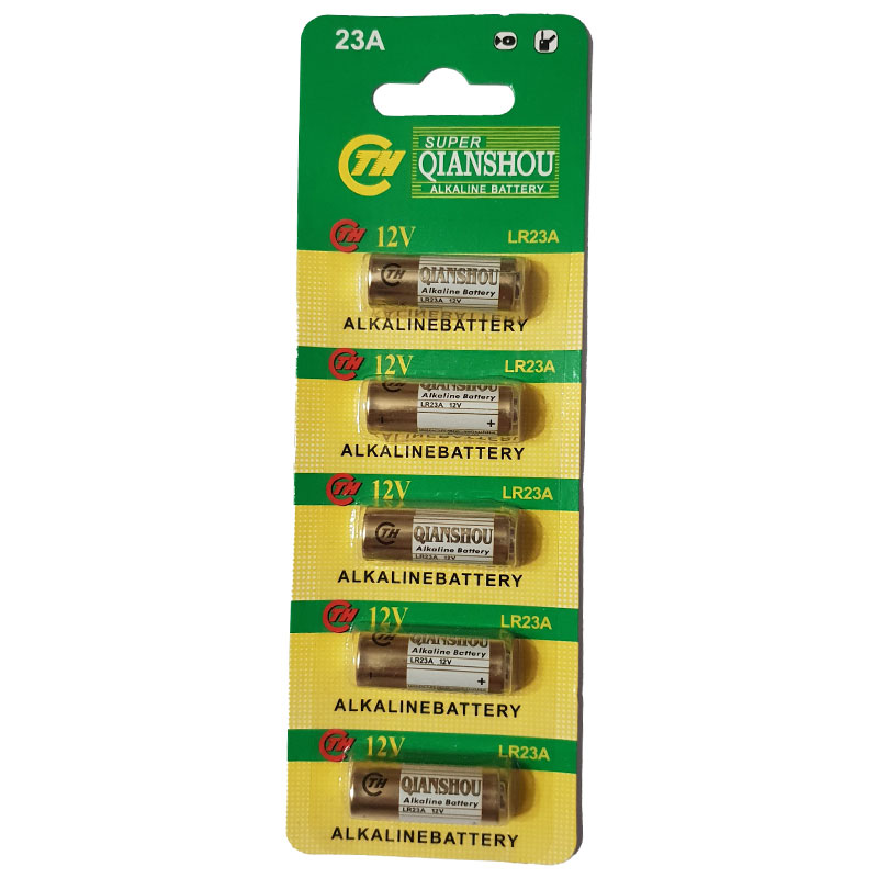 QIANSHOU LR23A 12 VOLT KALIN 23A ALARM PİLİ 5Lİ PAKET (5271)