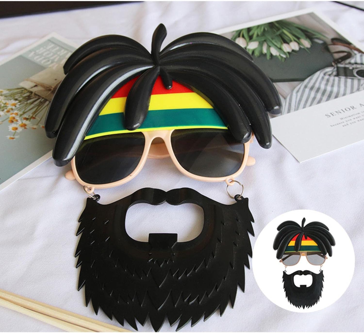 Rasta Peruklu Rasta Sakallı Bob Marley Bıyıklı Parti Gözlüğü 27x18 cm (5271) Rasta Peruklu Rasta Sakallı Bob Marley Bıyıklı Parti Gözlüğü 27x18 cm (5271)