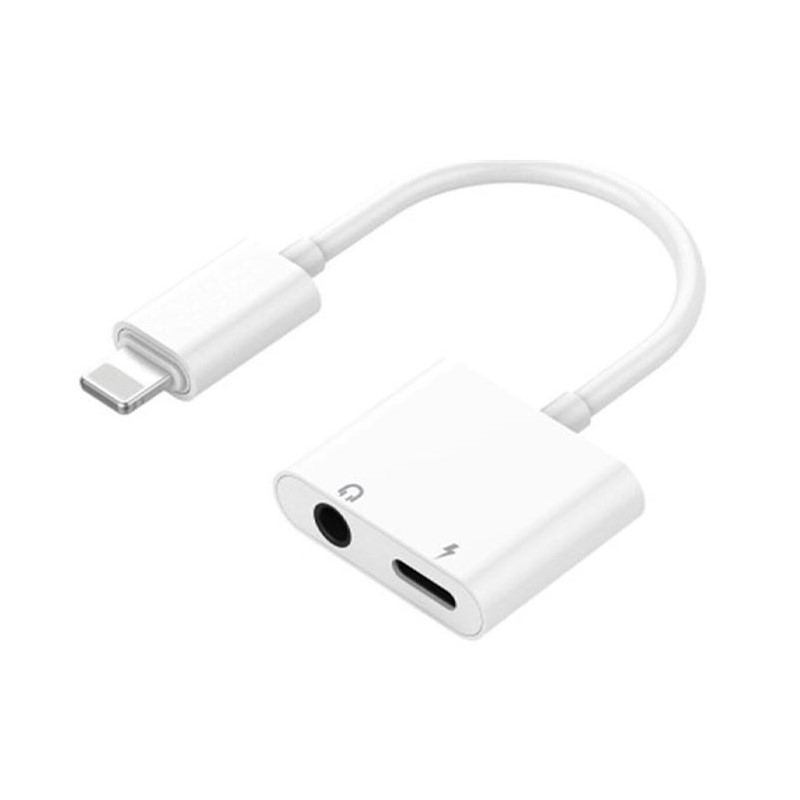 RC12 IPHONE 7-8-PLUS-X SERİSİ LIGHTNING 3.5MM KULAKLIK + ŞARJ ÇEVİRİCİ ADAPTÖR (5271)